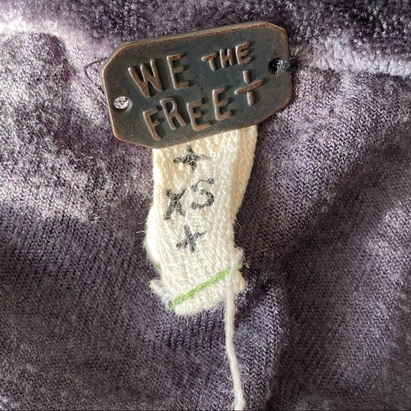 Free People Milan Crushed Velvet Layering Pullover Sweater Sweatshirt, XS - Picture 13 of 15